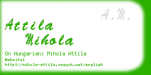 attila mihola business card